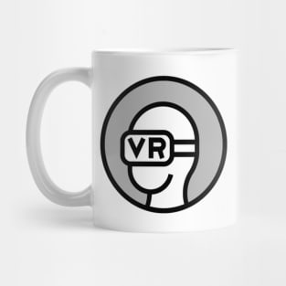 VR (Virtual Reality) Icon Logo Mug